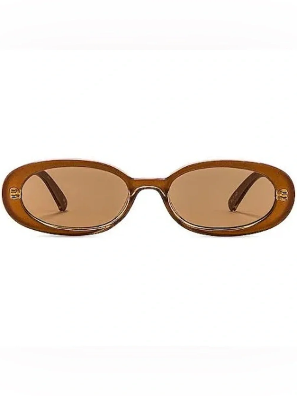 Le Specs Outta Love Sunglasses Caramel Oval Unisex